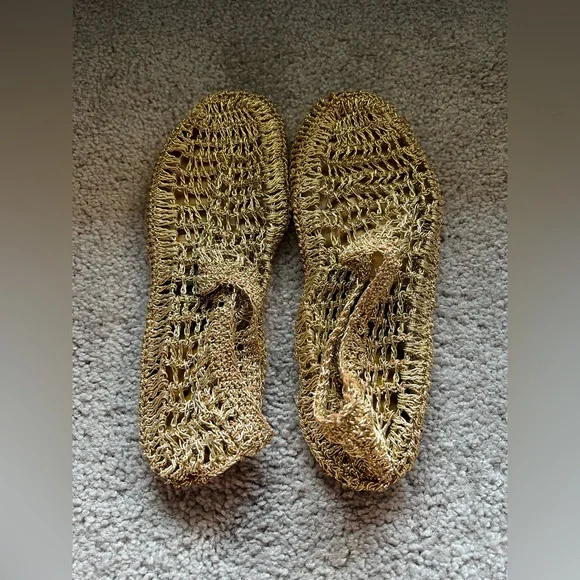 Stretchy Gold Gypsy Moccasin - Picture 1 of 9